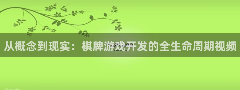 蓝图娱乐论坛算法：从概念到现实：棋牌游戏开发的全生命周期视频