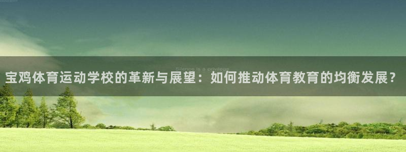 3377体育是正规的吗：宝鸡体育运动学校的革新与展望：如何推动体育教育的均衡发展？